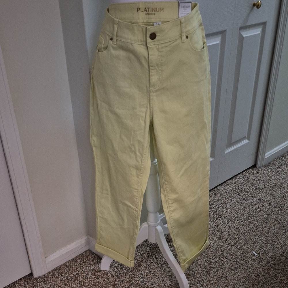 Chico's Light Yellow Ankle Jeans